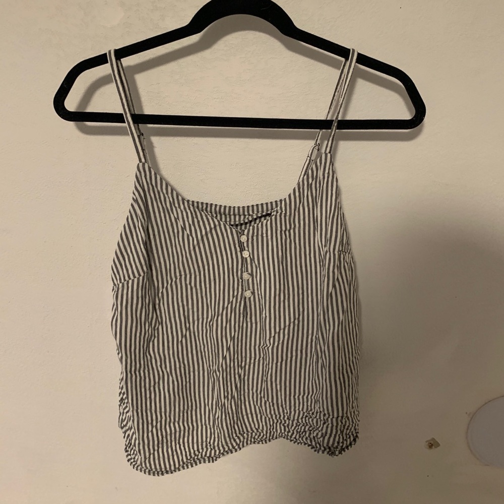 strappy striped tank